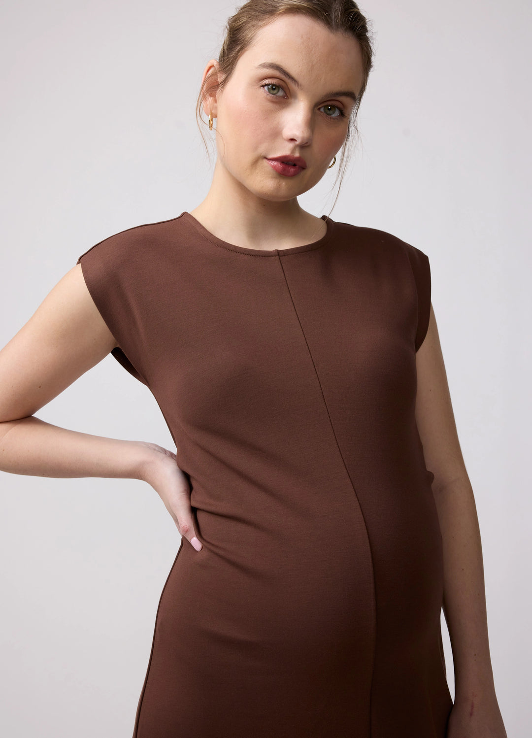 A-Line Ruched Knit Maternity Dress – Ingrid & Isabel