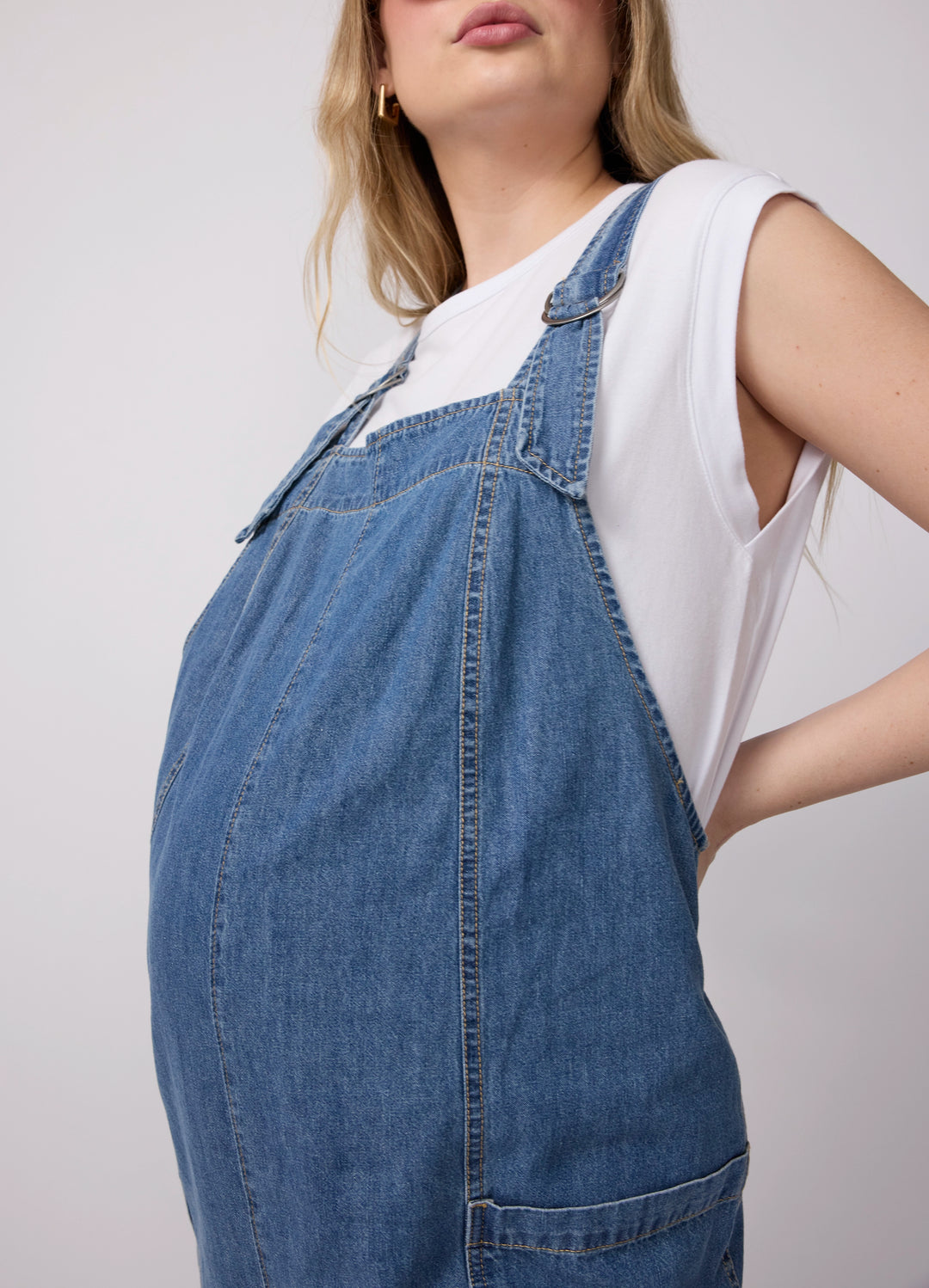 Ankle Tapered Leg Denim Maternity Overall – Ingrid & Isabel