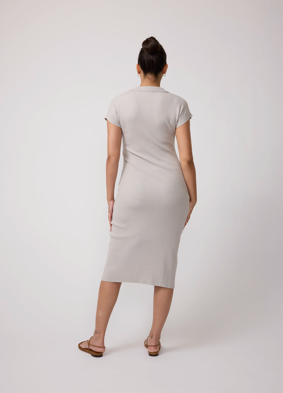 Ingrid & Isabel Maternity Short Sleeve Collared Sweater Dress X-Small