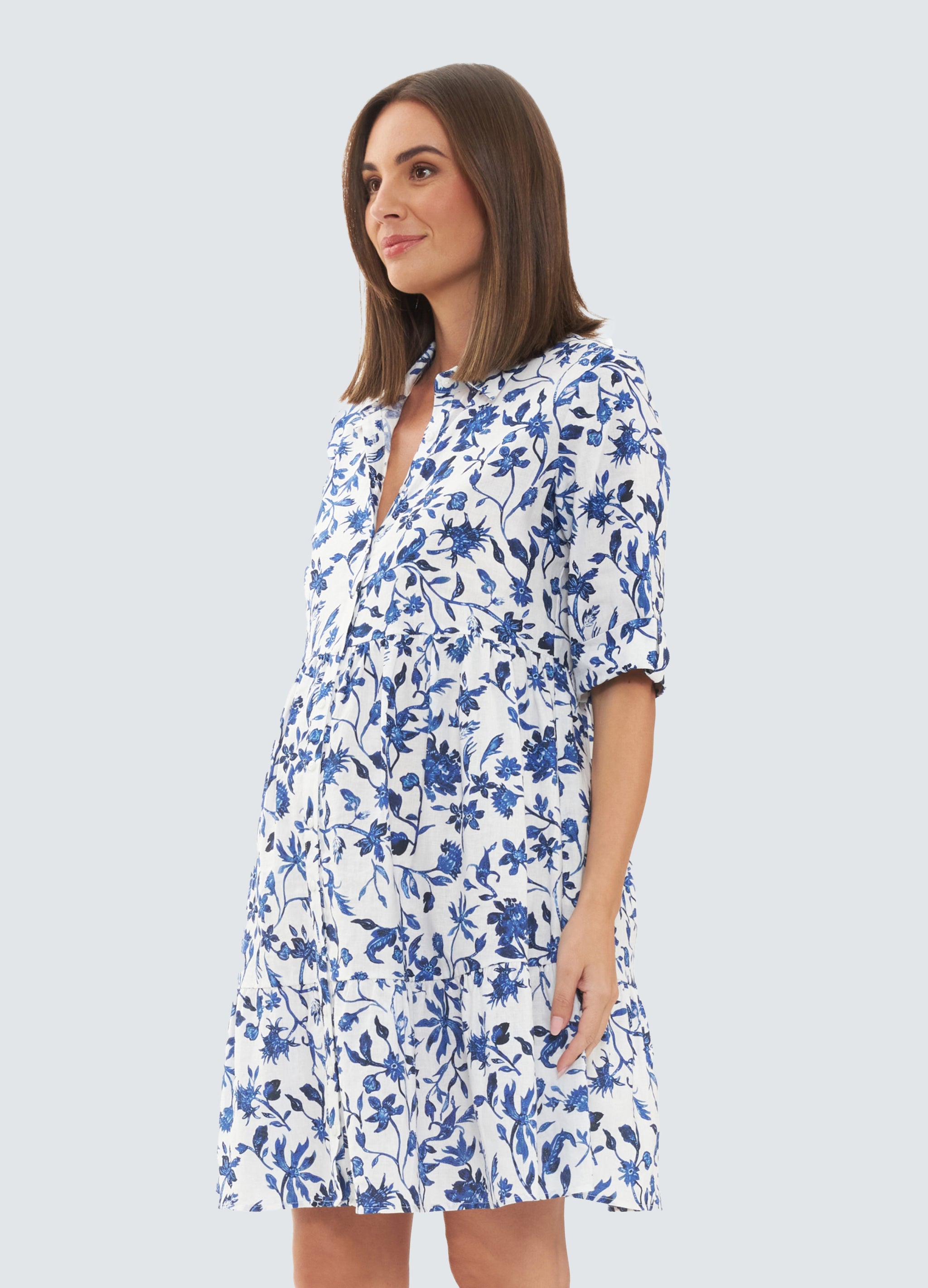 maxi dress shirt over Womens Cotton Linen Long Sleeve Loose Fit Swing Hem Pleated Tunic Dress Deep V Neck Solid Color Baggy Flowy Shift Dress Summer Casual Black Plus Size Long Dresses S Alison Sheri Black Sleeveless flowtag:all_clothing Material:American Black Walnut This button