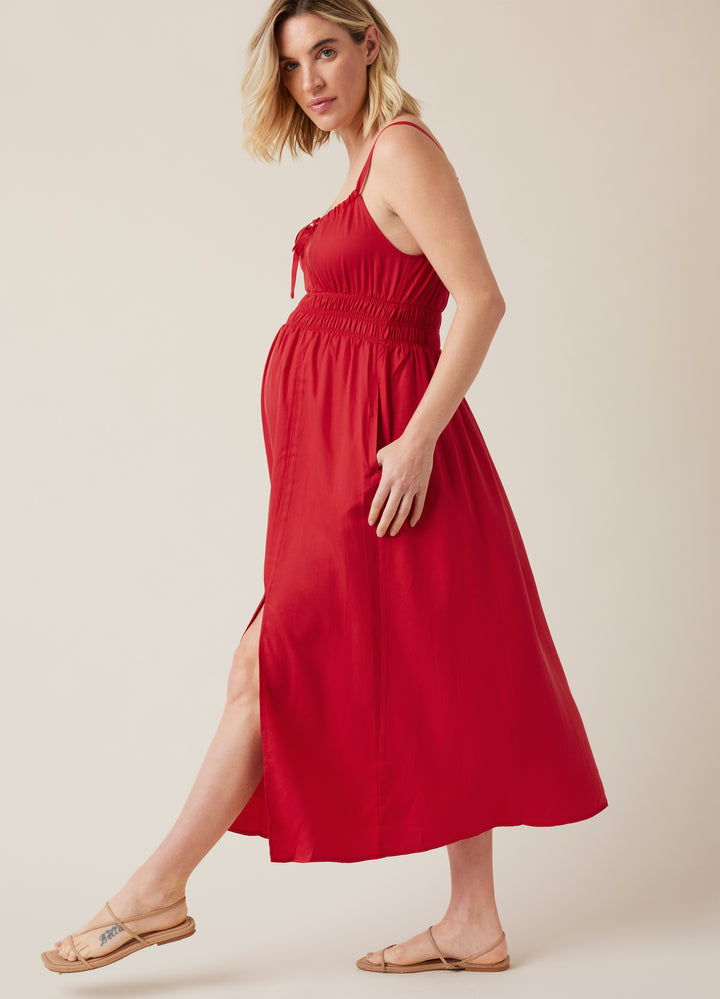 The Amalfi Strappy Maternity Midi Dress – Ingrid & Isabel