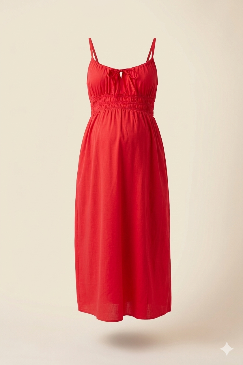 The Amalfi Maternity Midi Strappy Dress Sage Green XL