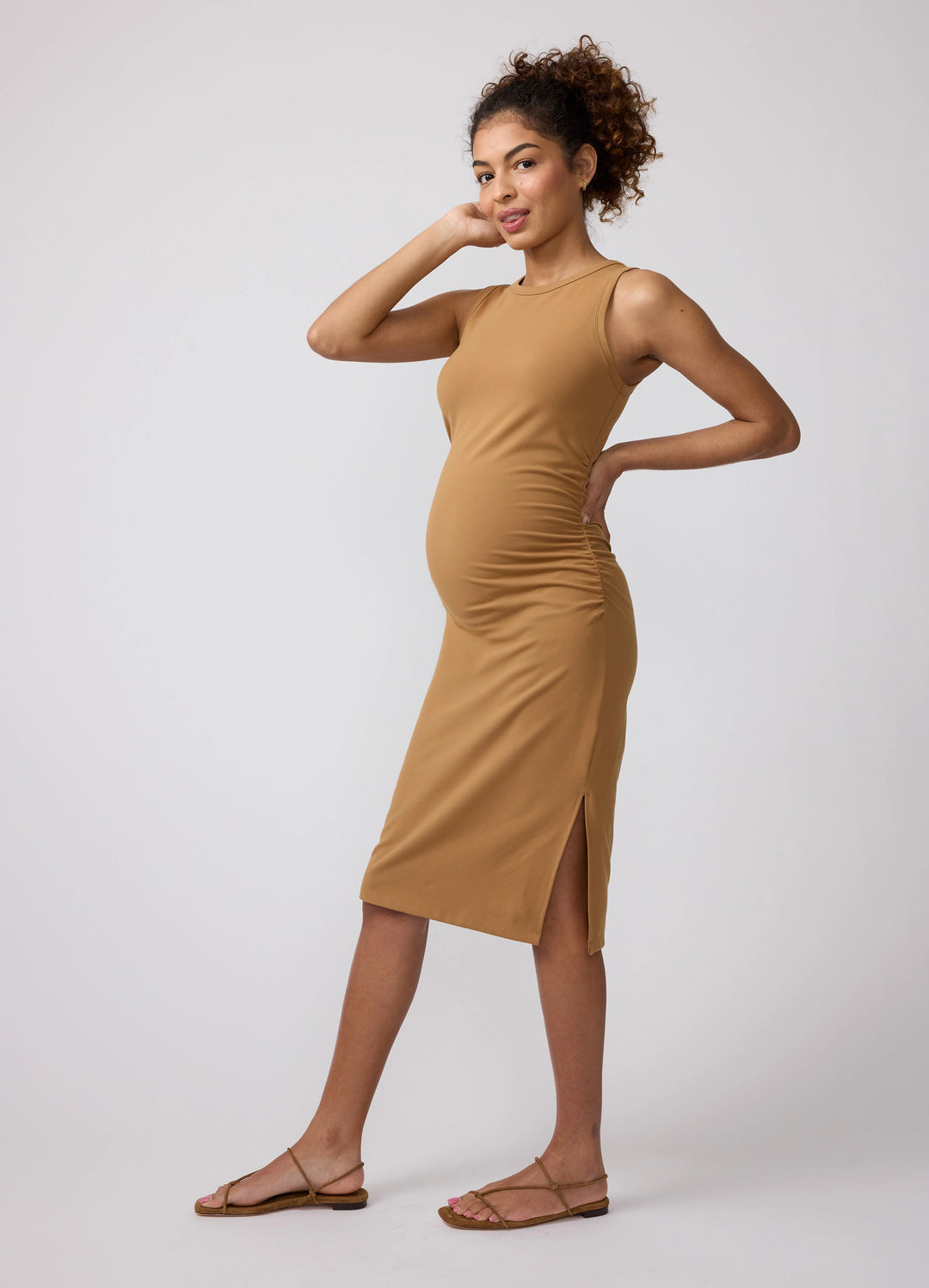 Ingrid & Isabel Maternity Sleeveless Ruched Dress X-Large