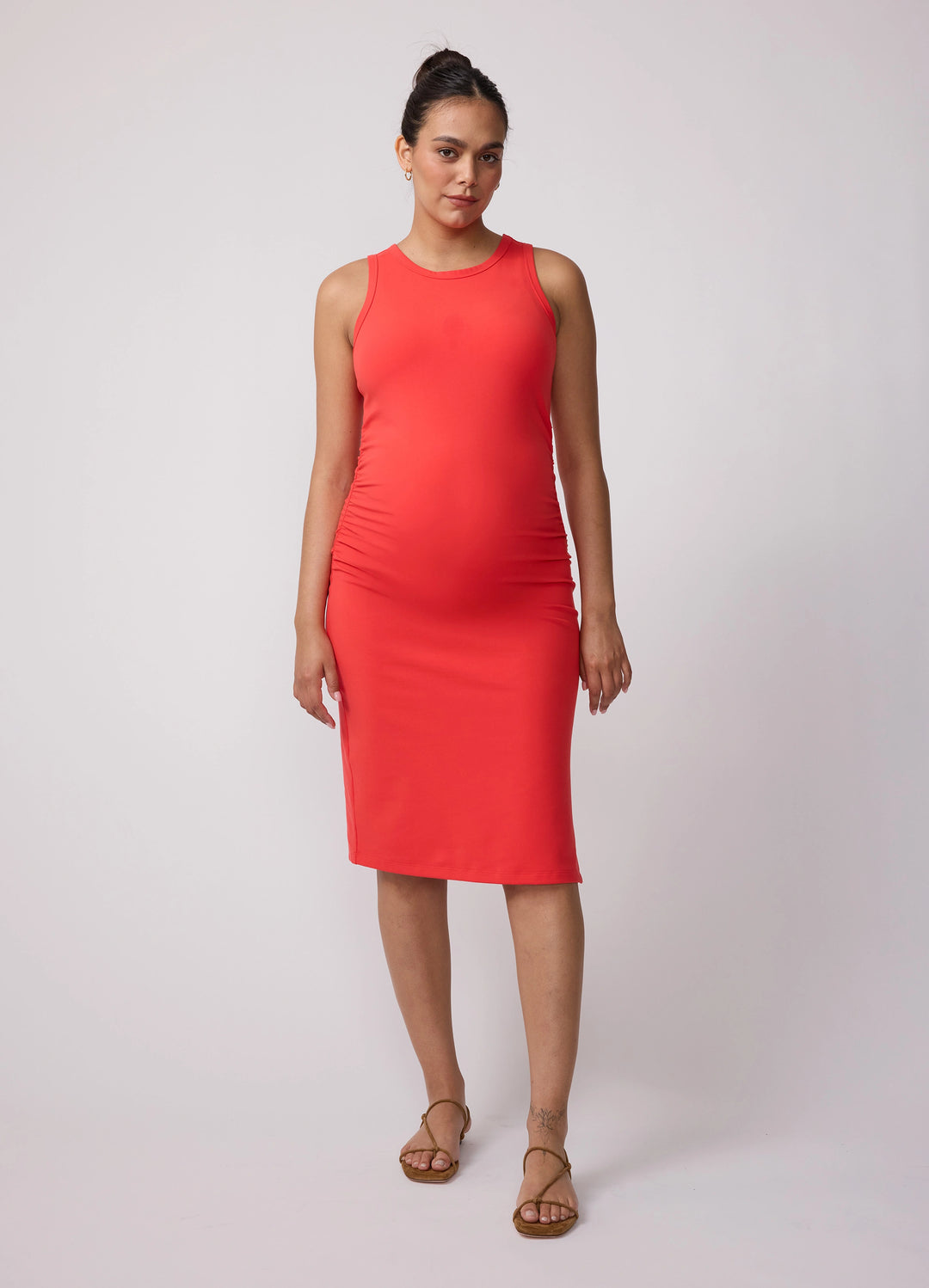 Ingrid & Isabel Maternity Sleeveless Ruched Dress X-Large