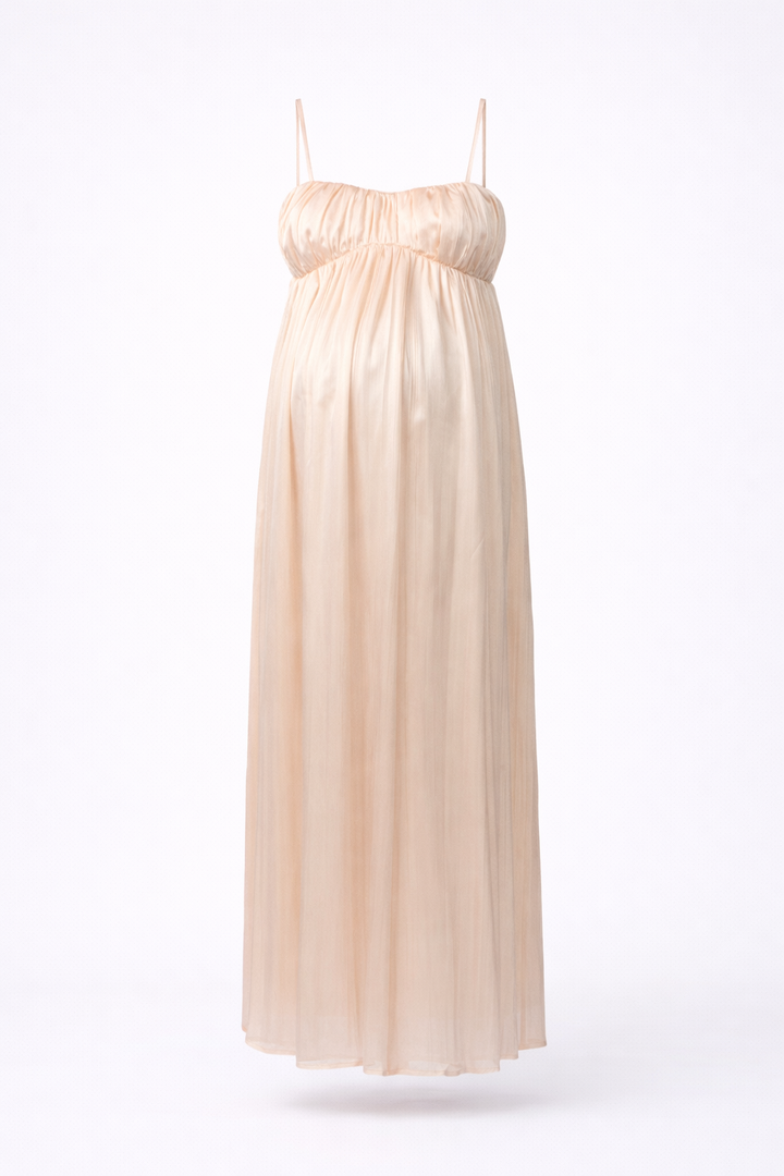 Ingrid & Isabel Maternity Satin Maxi Dress X-Small