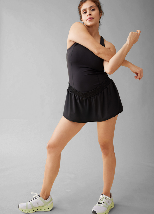 The Tennis Maternity Black Active Skort Dress
