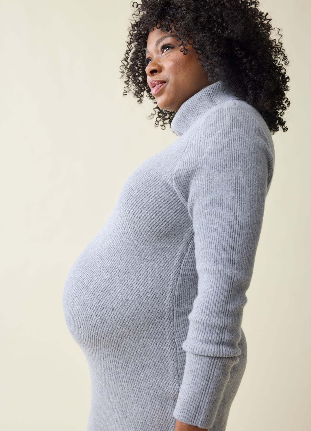 Ingrid & Isabel Maternity Turtle Neck Sweater Dress Gray Size XL