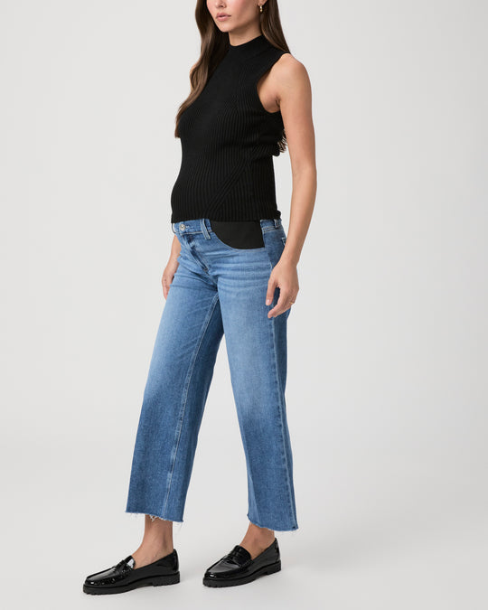 Paige Anessa Wide Leg Maternity Denim Jeans