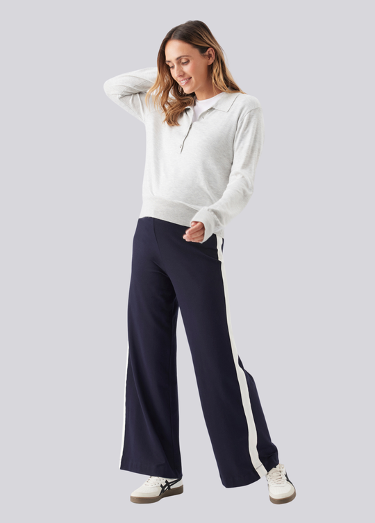 Ripe Maternity Ari Wide Leg Pants Midnight White