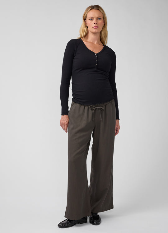 Over Belly Wide Leg Maternity Pant