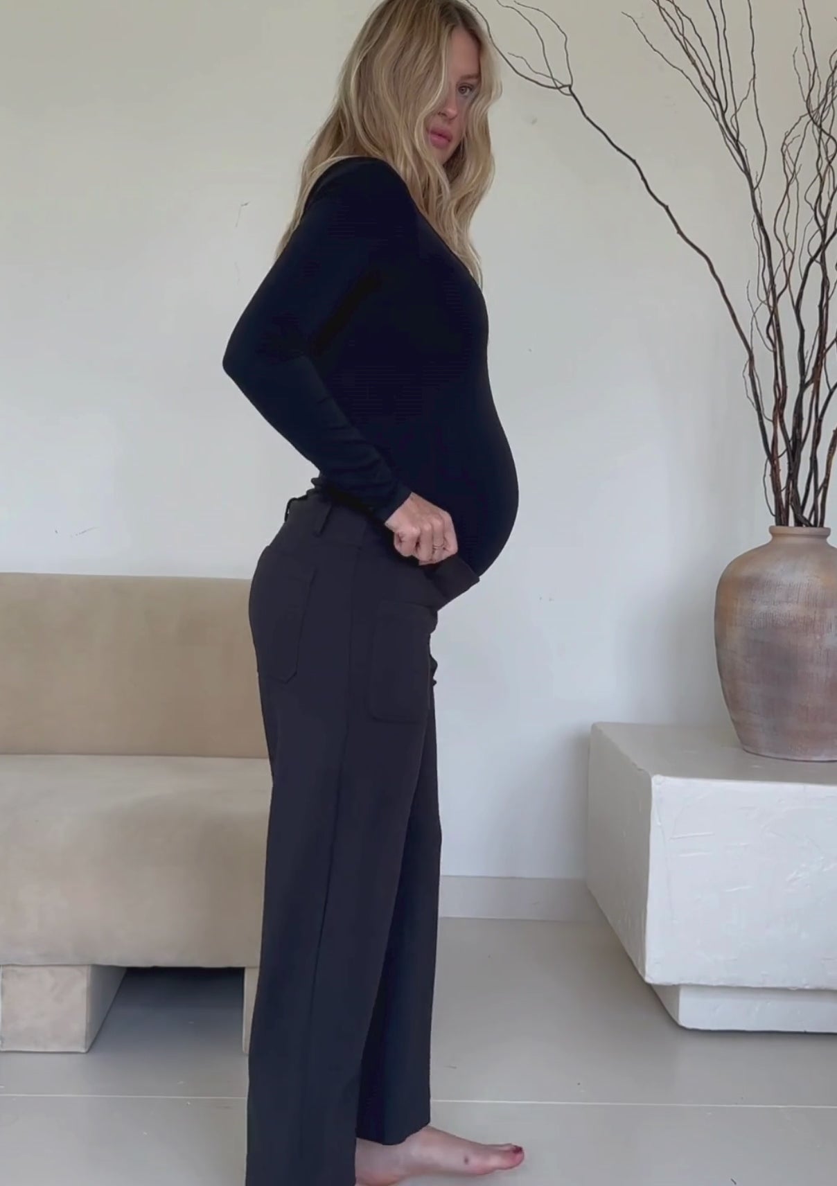 Cropped Wide Leg Ponte Maternity Pants – Ingrid+Isabel