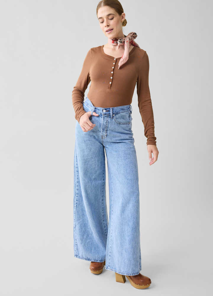 Maternity Henley Shirt - Long Sleeved Nursing Top – Ingrid & Isabel
