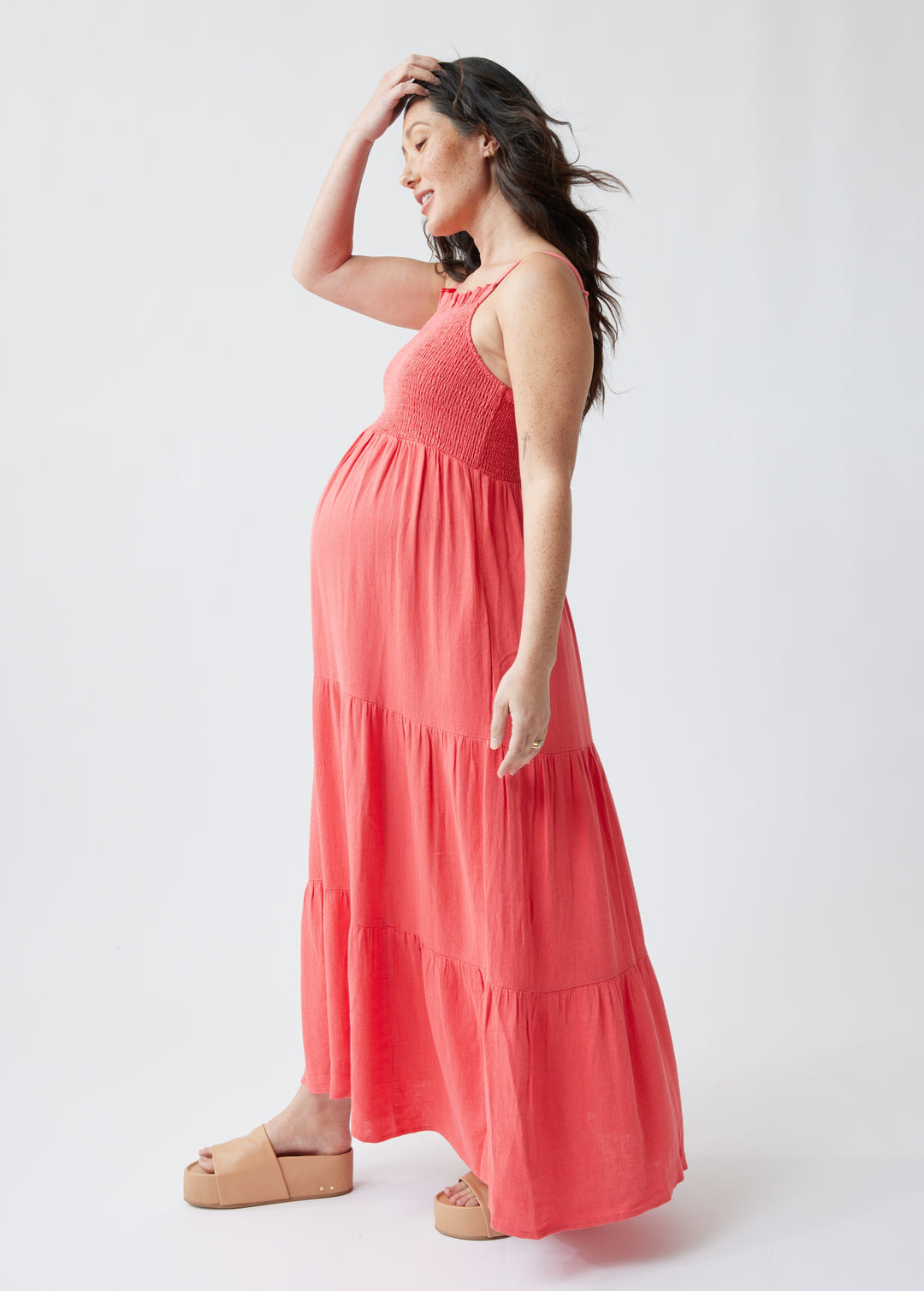 Ingrid & Isabel Maternity Smocked Bodice Maxi Dress