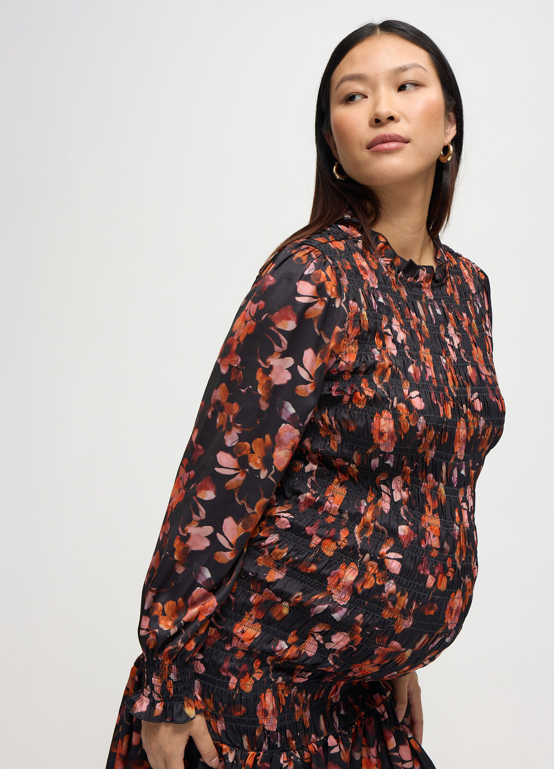 red and black maternity dress Ingrid + Isabel Smocked Occasion Short Blur Floral Size XS making it perfect for Black Fitted Funeral Dress Size:42W | 34-36L size_10.5