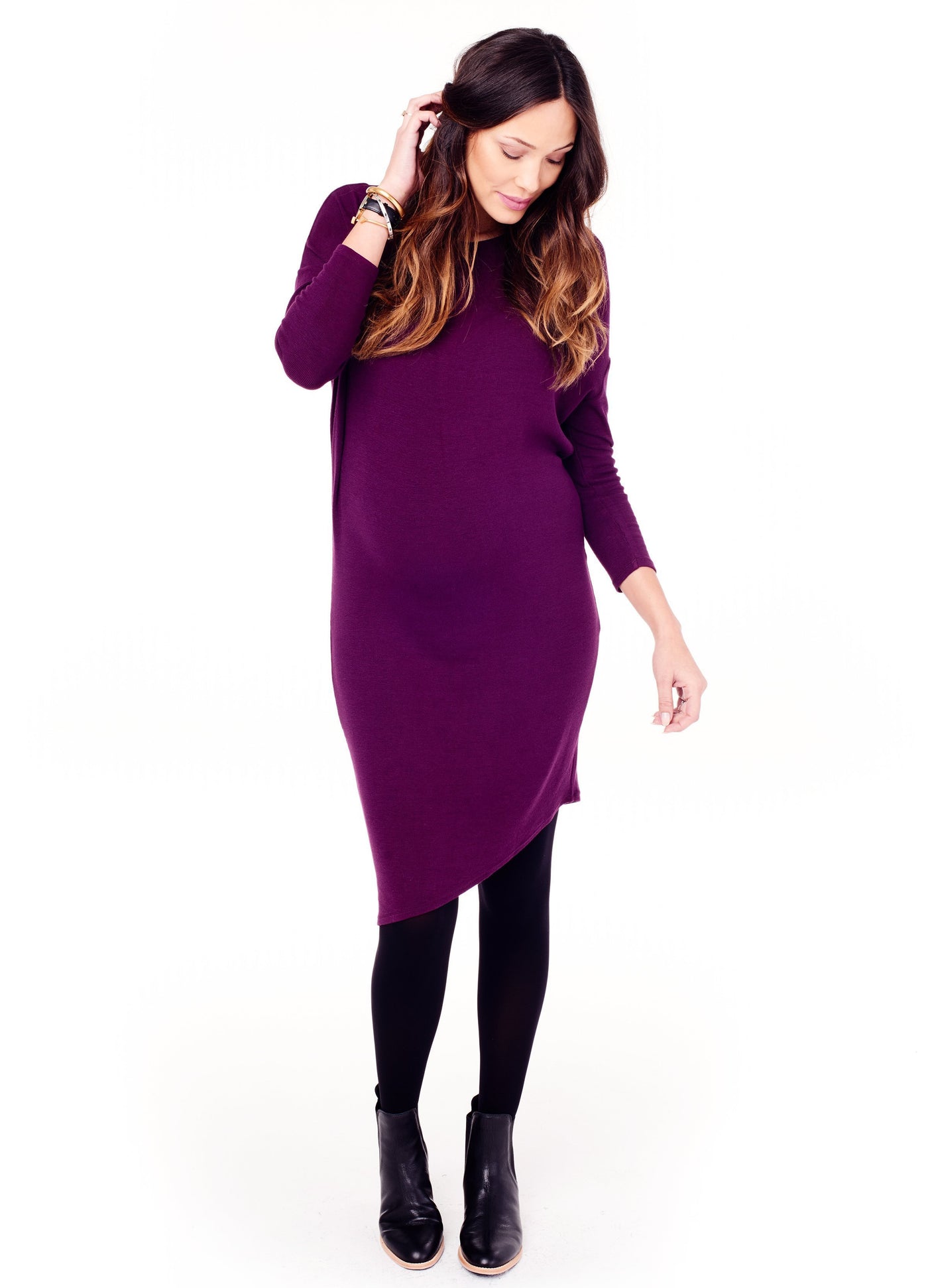 Long Sleeve Asymmetric Dress