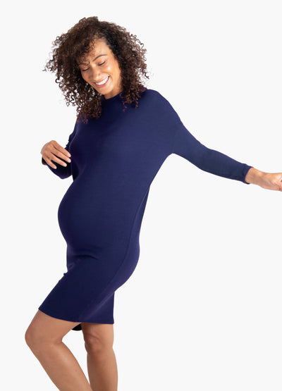 Model is 5’10”, 8 months pregnant, and wearing size small||True Navy::hover