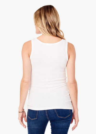 Rib Henley Maternity + Nursing Tank