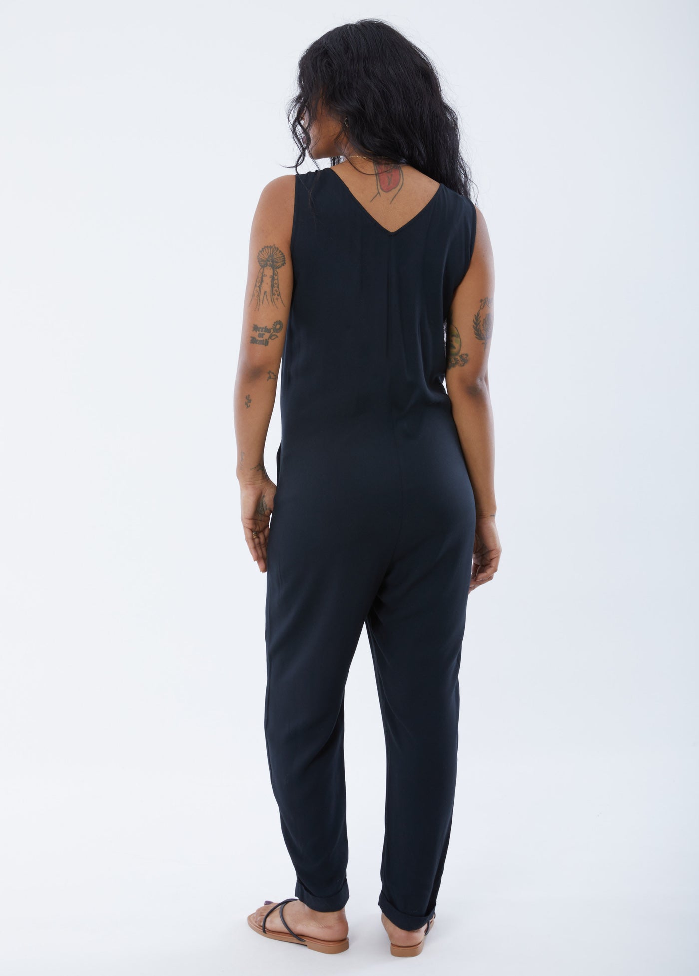 Sleeveless Zip Front Maternity Jumpsuit