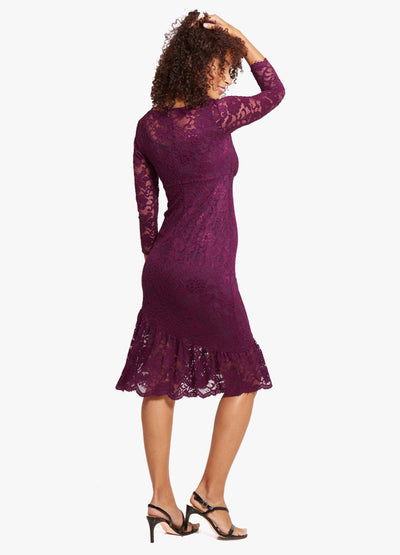 Model is 5’10”, 4 months pregnant, and wears size S.||Plum