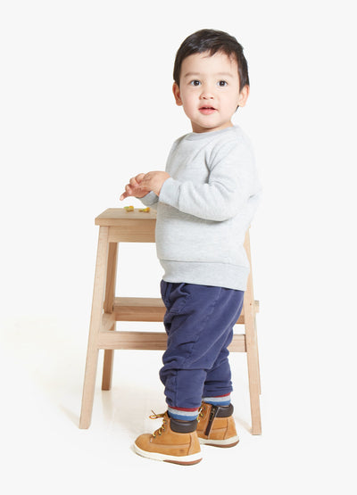 Model is 2.5 years old and wearing a 2T.||Light Heather Grey