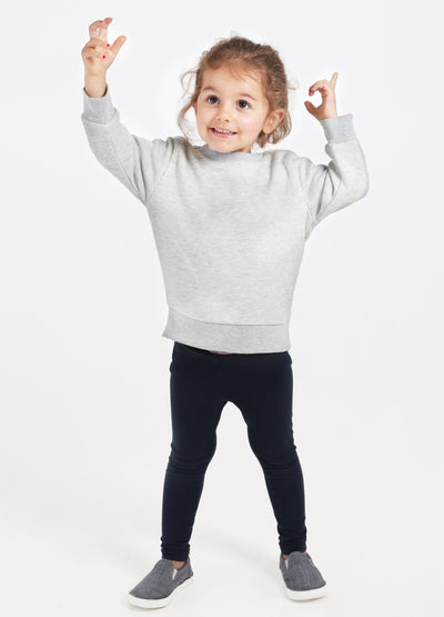 Model is 3 years old and wearing a 3T.||Light Heather Grey::hover