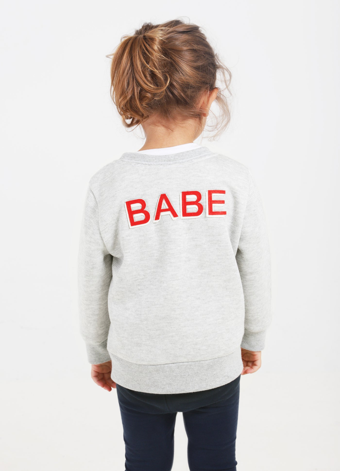 Model is 3 years old and wearing a 3T.||Light Heather Grey