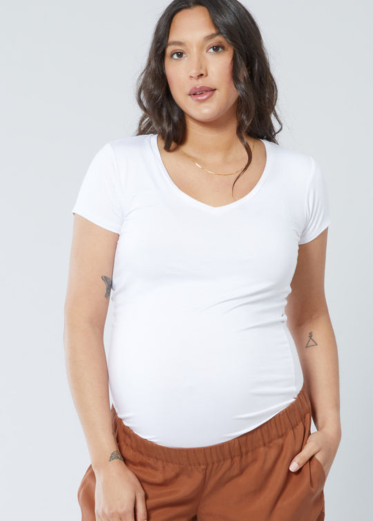 Essential V-Neck Maternity Tee