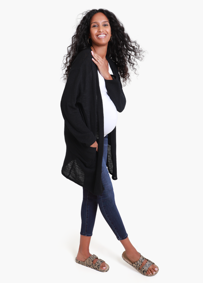 Model is 5'9" and 8 months pregnant, wearing a size small||Black