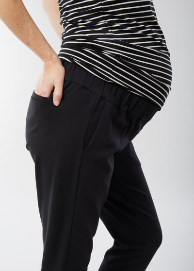 EveryWear Ponte Black Maternity Pants - Under The Belly – Ingrid+Isabel