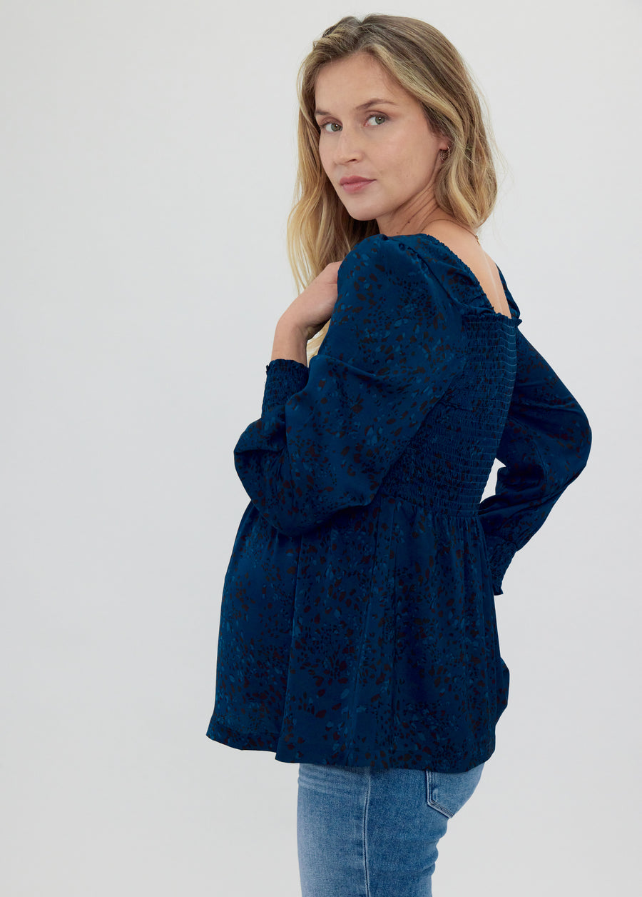 smocked maternity top