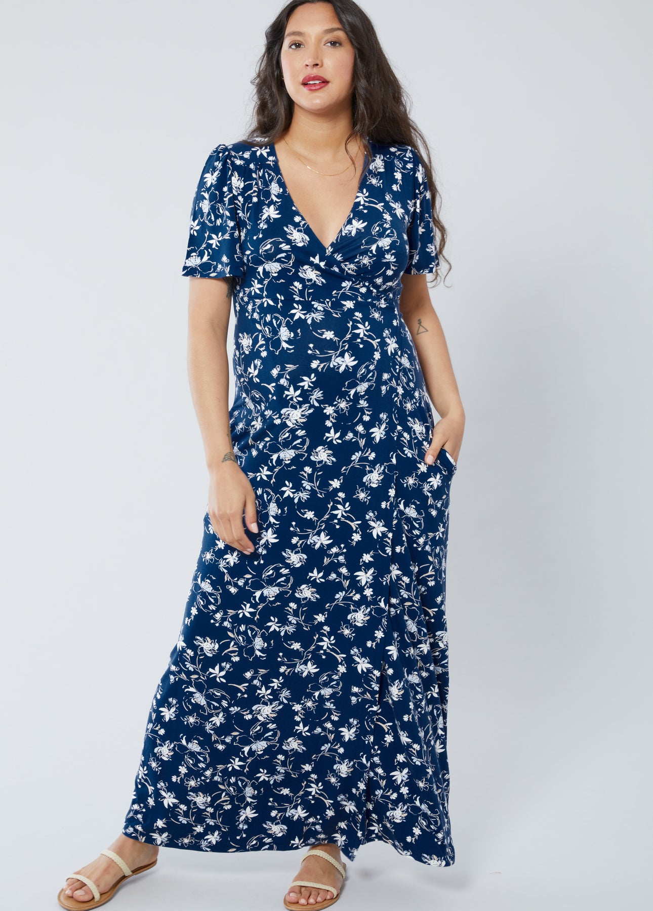 Wrap Maxi Maternity Dress – Ingrid+Isabel