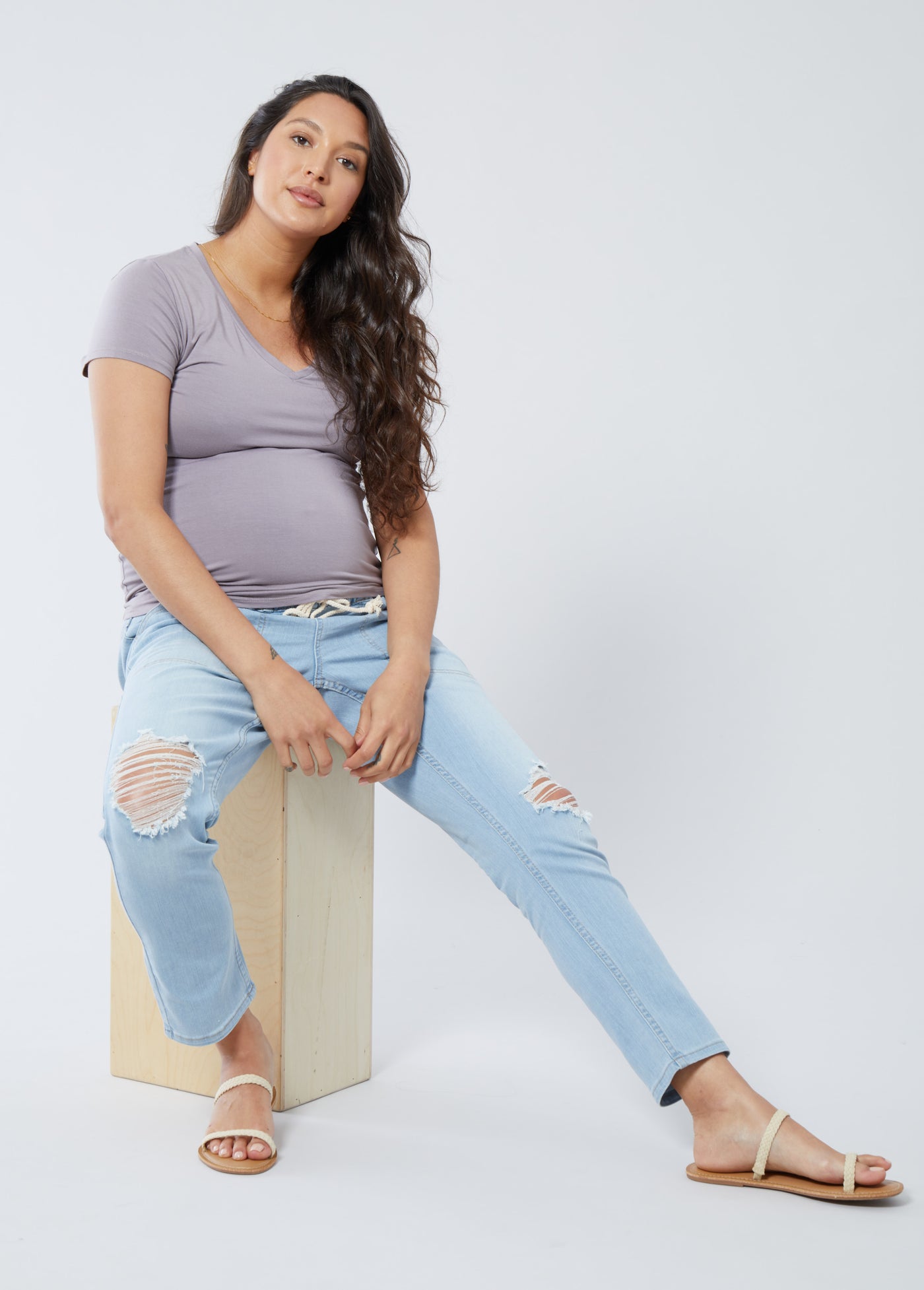 Boyfriend Fit Maternity Pants