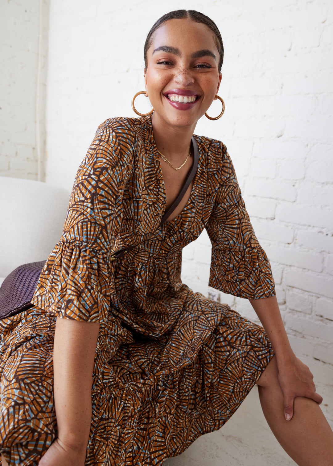 Long Sleeve Maxi Maternity Dress: Butterfly & Java  Ingrid & Isabel
