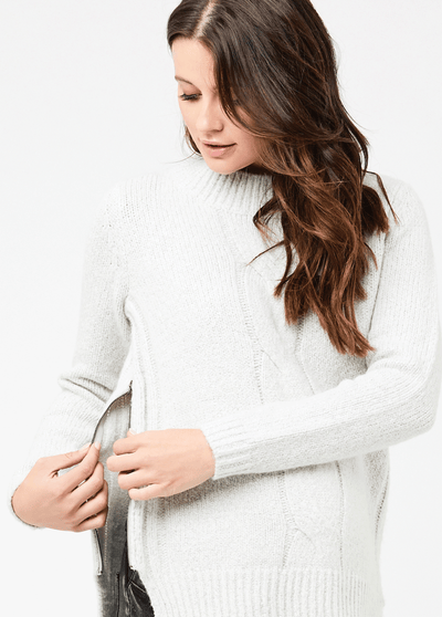Cable Knit Nursing Sweater