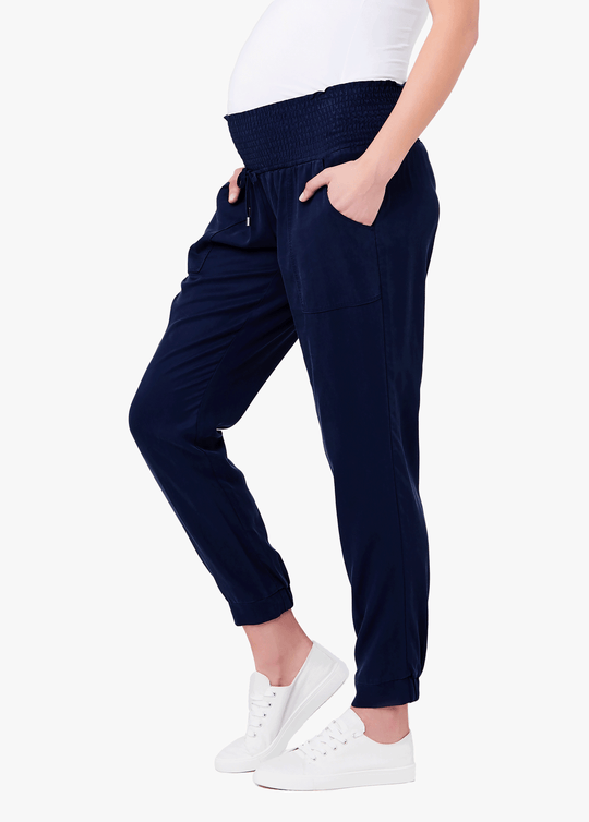 Ripe Maternity Tencel Off Duty Pant Navy