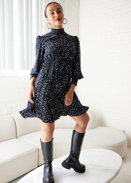 The Mingle Long Sleeve Black Maternity Cocktail Dress