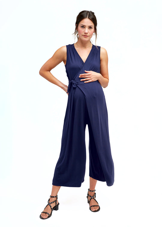 NOM Francesca Wide-Leg Maternity and Nursing Jumpsuit