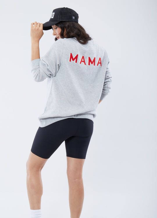 Mama Maternity Soft Knit Sweatshirt Gray