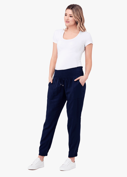 Ripe Maternity Tencel Off Duty Pant Navy