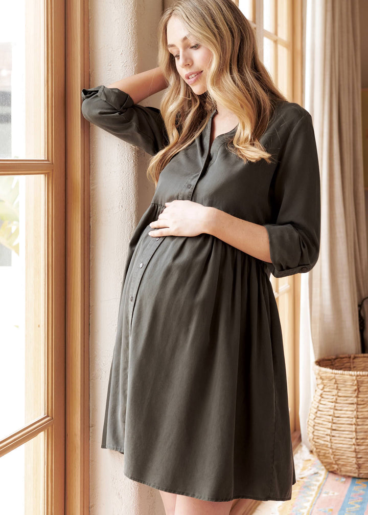 Ripe Women's Demi Tencel Dress in Brushed Olive